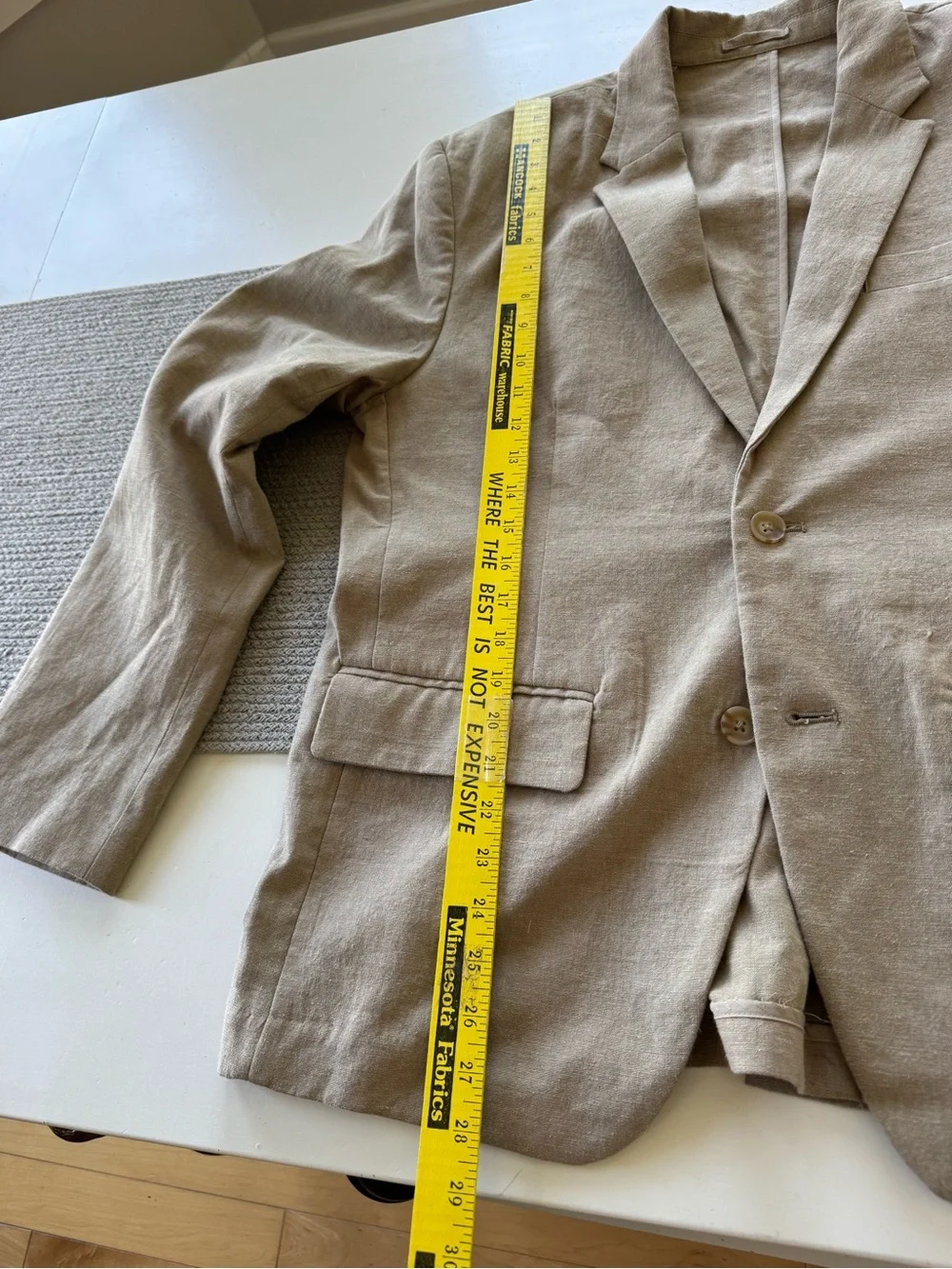 Old Navy Light Beige Linen-Blend Sport Coat Jacket Size Large